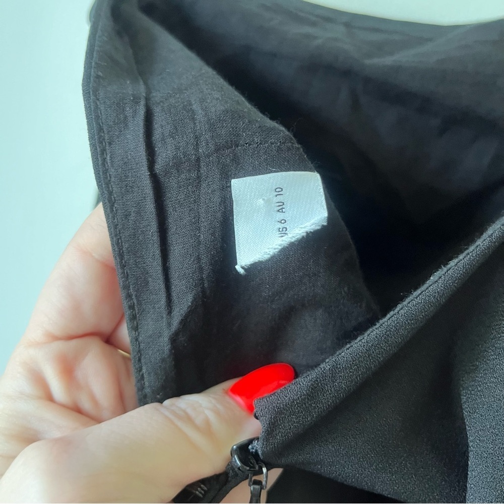 Petal & Pup Xiomar Black One Shoulder Midi Dress 6 - Picture 9 of 10